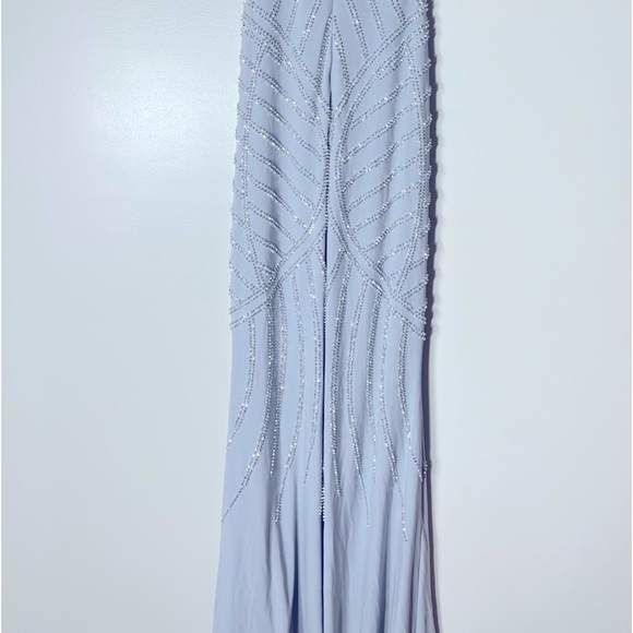 AQUA Embellished Column Gown - 100% Exclusive silver size 4 New - Picture 12 of 16